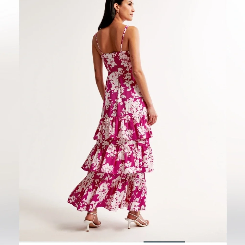 Abercrombie Drama Ruffle Tiered Maxi Dress